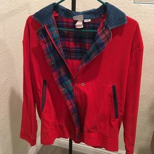 Korea City Blues Red Zip-up & Button-up jacket